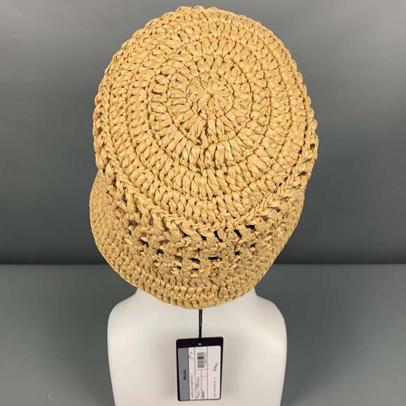 PRADA Beige Natural Crochet Viscose Bucket Hat - Picture 4 of 7